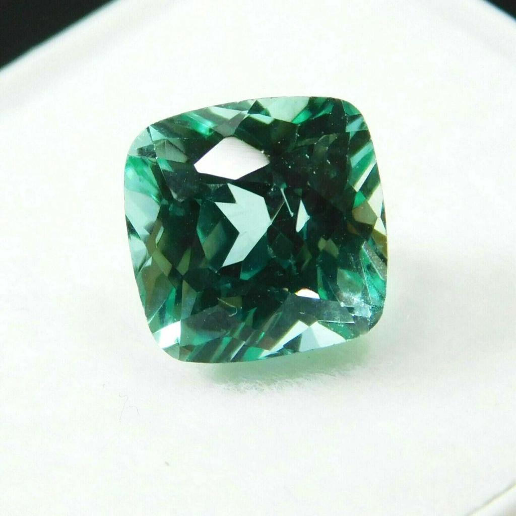 Natural Bluish Green Sapphire Loose Gemstone 5.15 ct Square Cushion Shape September Birthstone Gift