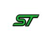 AAANS1 3D Metal ST Logo Car Steering Wheel Emblem Badge Sticker For Ford Focus 2 3 MK2 MK3 MK4 MK7 Fiesta Kuga Explorer Edge