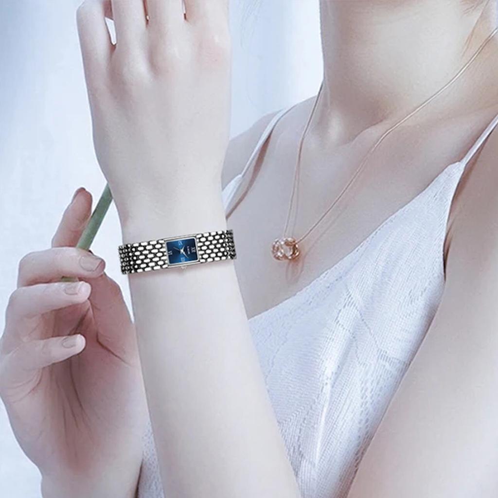 LIGE New Design Ladies Watch Fashion Quartz Wristwatch Silver Simple Square Women Watches Luxury Stainless Steel Folding Clock