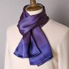Black Mulberry Silk Men'S Scarf Imitation Silk Silk Scarf Plaid Men'S Middle-Aged And Old Scarf Spring, Autumn And Winter Thin