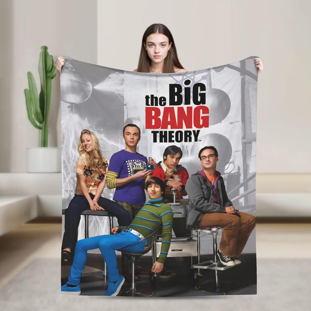 American The Big Bangs Theory Soft Warm Blanket Picnic Plush Throw Blanket Funny Couch Bed Flannel Bedspread Sofa Bed Cover