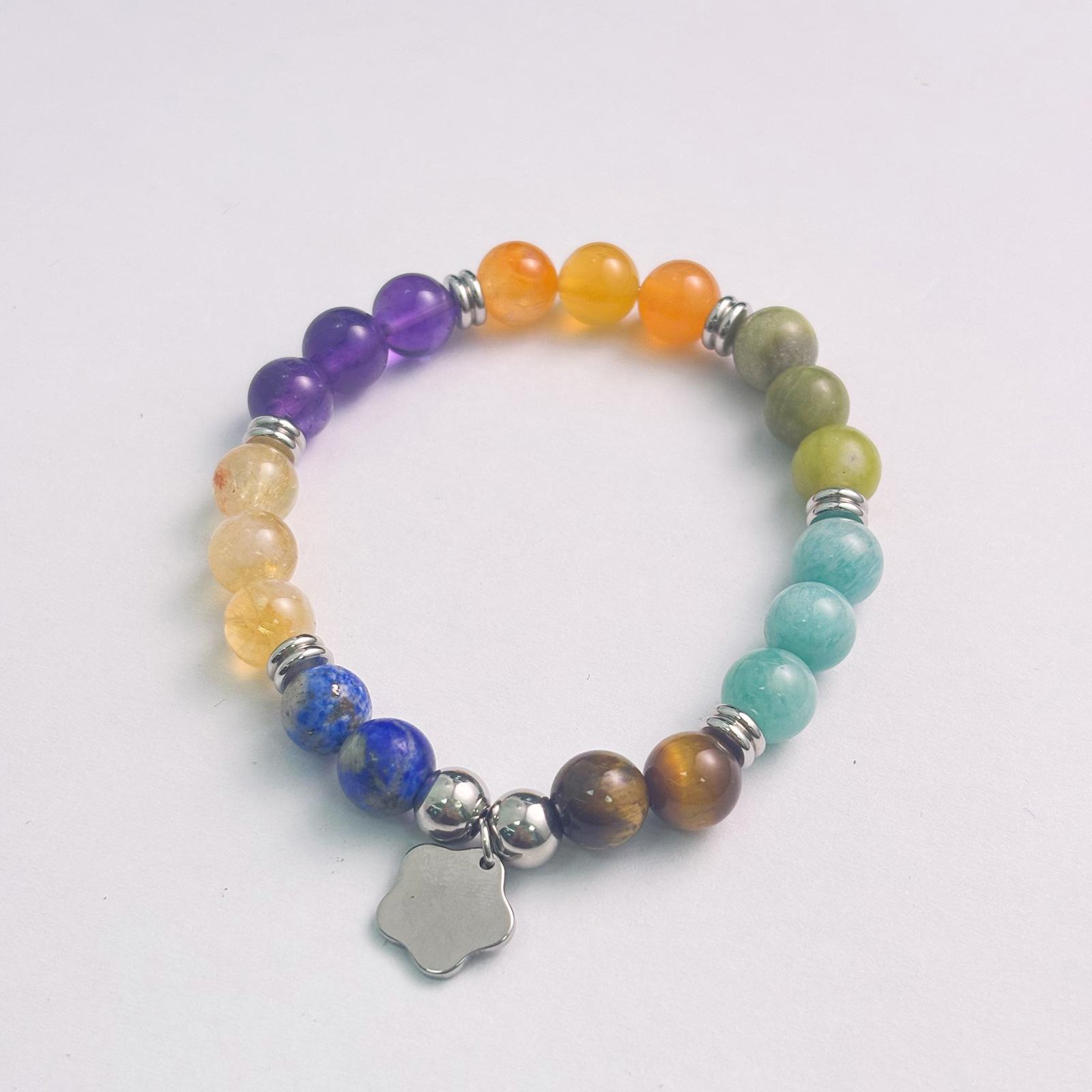 Unisex Amethyst  Tianhe Stone Beaded Bracelet – Single Strand Crystal Jewelry Gift