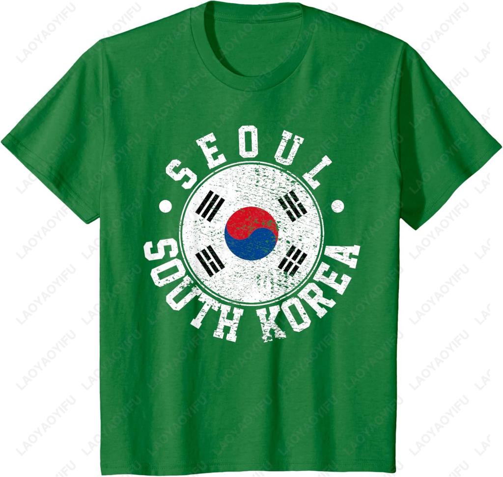 Tričko Soul Jižní Korea Tričko pro Muže Potisk Ležérní Léto Bavlna Prodyšné Přes hlavu Oversized Grafický Top Krátký O-výstřih
