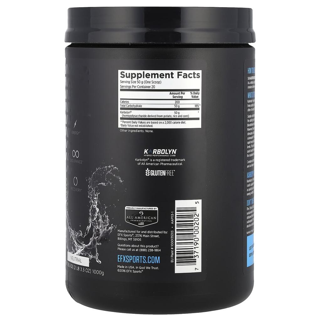 EFX Sports Carboline Fuel, Neutralny, 2 funty 3,3 uncji (1000 gr)