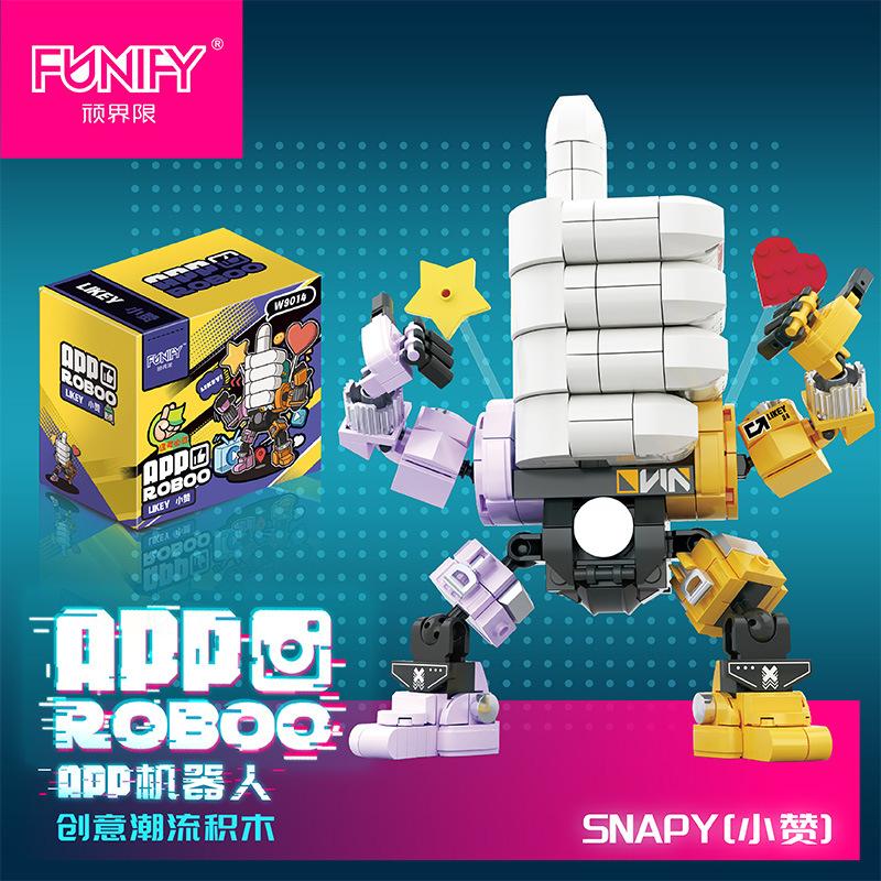 App Robot Tide Play Building Block Adult Difficult Assembly Toy Figure Desktop Model Ornament