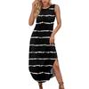 Women's Summer Casual U Neck Printed Sleeveless Dresses
