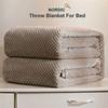 Thicken Solid Throw Blanket Fluffy Plaid Sofa Blankets King Size Coral Fleece Bedspread For Kids Pet Home Travel Textile