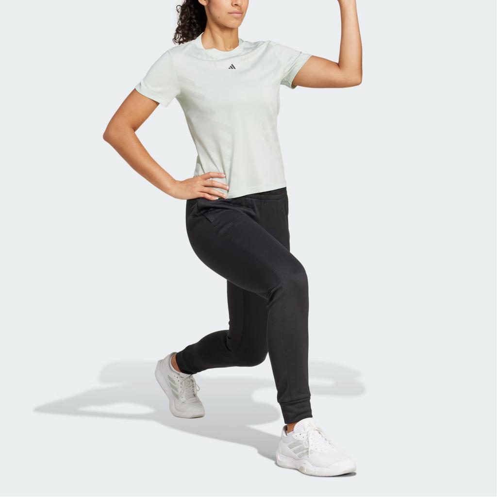 Adidas Airchill Hiit Training Short Sleeve T-Shirt Women Tops Linen-Green IX0632