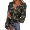 Damski T-shirt Slim Fit Modny Casualowy z Nadrukiem Gradientowym Okrągły Dekolt Pulower Długi Rękaw Top
