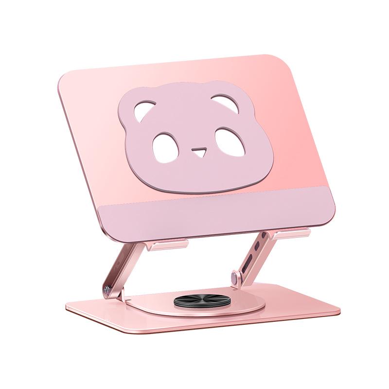 360° Rotating Carbon Steel Laptop Stand with Dual Rods and Cooling Features.