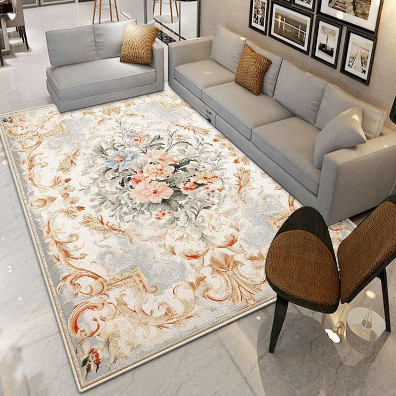 Retro European Style CARPET FOR LIVE ROOM Decoration Bedroom Washable Cloakroom Lounge Rug Non-slip Coffee Tables Mat Floor Mats