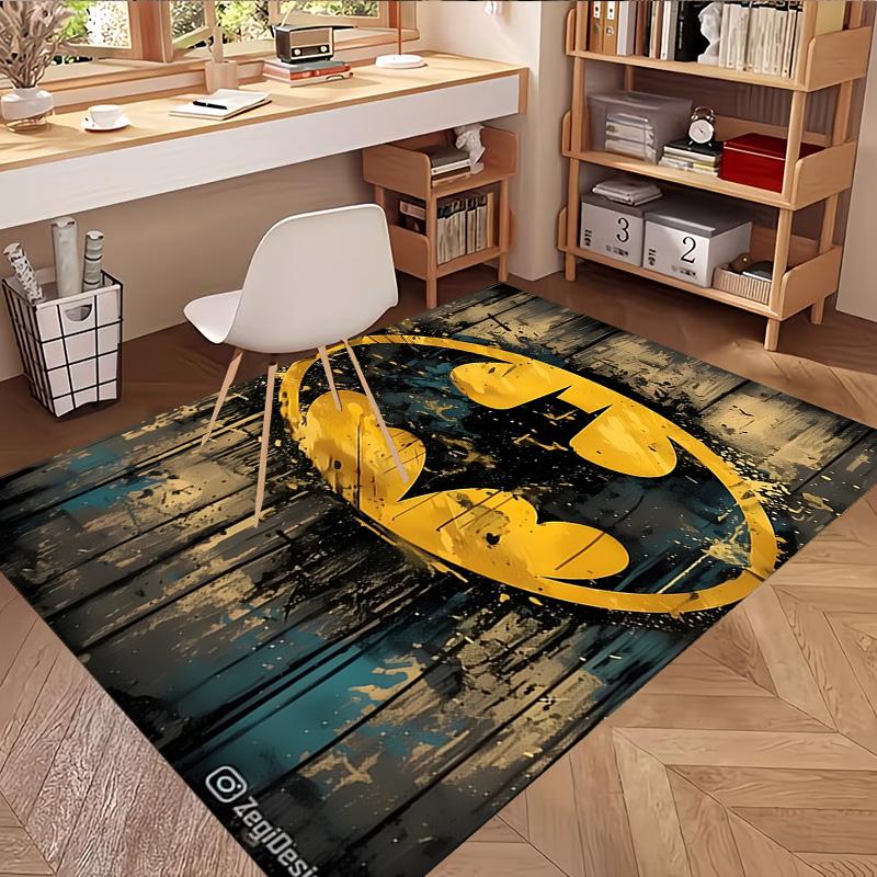 Batman Print Rug, Washable Floor Carpet, For Entryway Dorm Laundry Room Office Study, Home Decor Birthday Christmas Gift