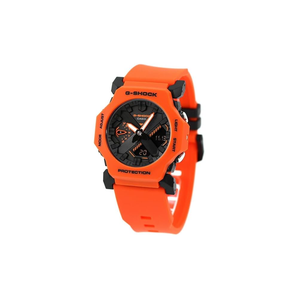 Мужские часы Casio G-Shock серии GA-2300 Аналогово-цифровые Кварцевые Красные Водонепроницаемость 200 м