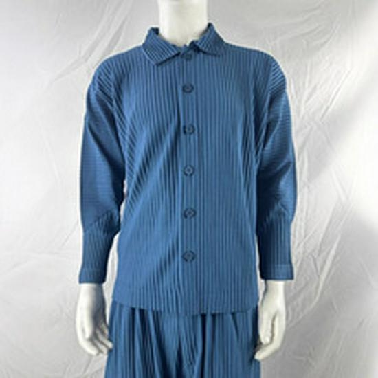 Miyake-Style Men's Pleated Tapered Nine-Point Pants with Drawstring