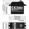 Rc Servo Brushless Servo Metal Gear High Torque Robot Servo Brushless Motor Digital Servo Arduino Servo for 1/8 1/10 1/12 RC Cars (45KG-270°)