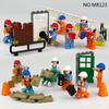 M8123 Construction Workers Urban Engineering Minifigures Children Assemble Small Particle Building Block Toys