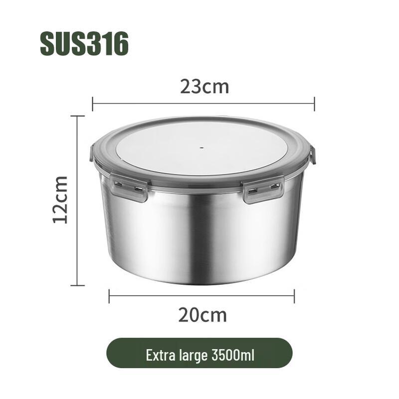 316 Stainless Steel Round Food Container