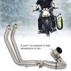 Motorcycle Full Exhaust System Circling Front Pipe Connect for Kawasaki Z650 Ninja 650(Silver)