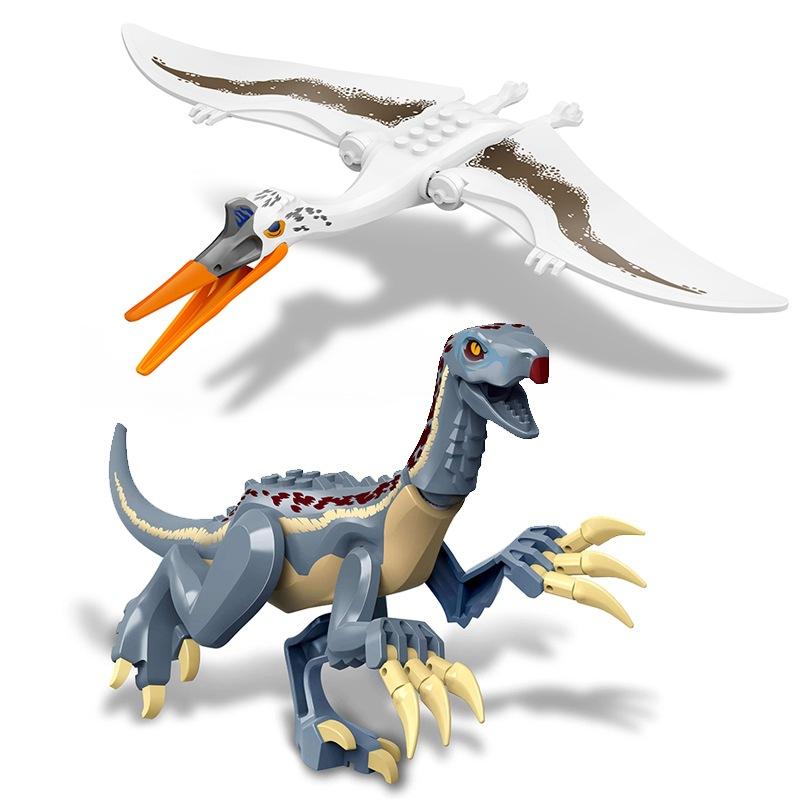 Bloques de Construcción de Dinosaurios de Tamaño Grande Giganotosaurus Dios del Viento Blanco Pterosaurio Therizinosaurus Juguetes de Ladrillos DIY Para Niños Regalos de Navidad