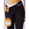 Peluş Astarlı Termal Pantolon, Monogramlı Geniş Kemerli Bel İnceltici Esnek Skinny Pantolon, Kış