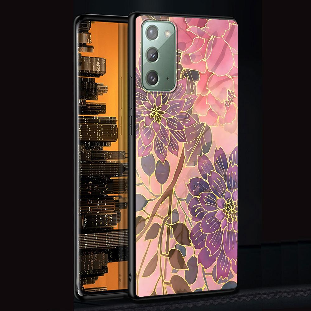 Rose Love Heart Gold Case for Samsung Galaxy Note 20 Ultra 10 Plus 9 8 TPU Phone Cover Note 10 Lite Soft Shell Funda Capa
