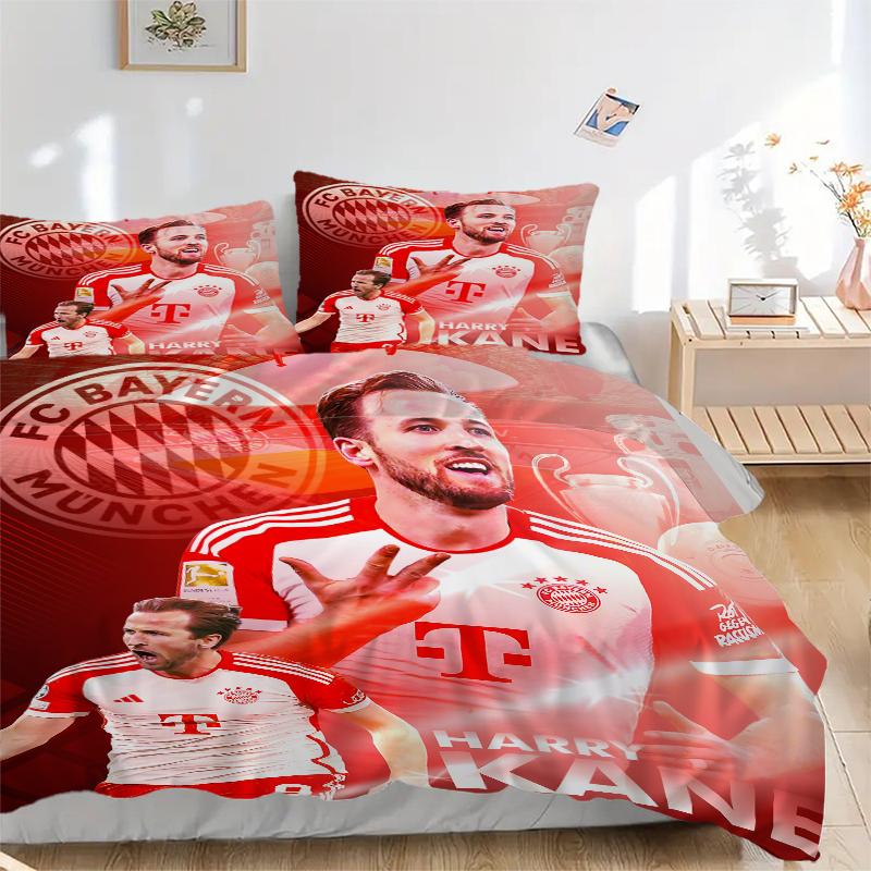 3-teilige Kane's Bayern Triumph Celebration Bettwäsche-Sets Für Alle Größen Neu 3D-Druck Bettbezug Bettdecke Bettbezug Kissenbezug Schlafzimmerdekoration