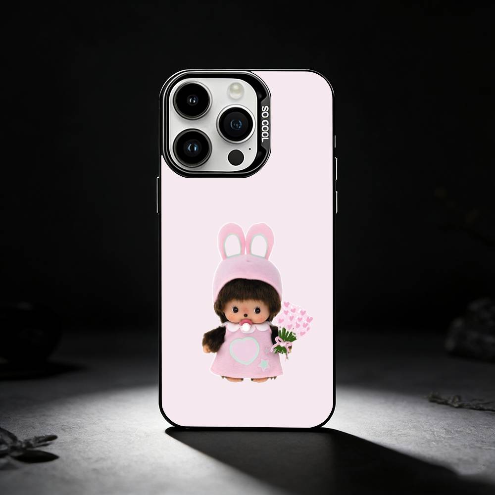 Cute M-monchhichis-s Phone Case For iPhone 17,16,15,14,13,12,11 Plus,Pro Max,XS,Colored silver phone case iPhone14Pro