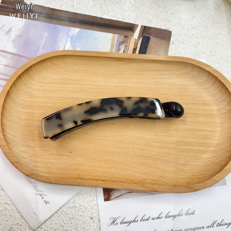 Medium Acetate Patch Banana Clip for Thick Hair - Vertical Twist Women's Hair Accessory