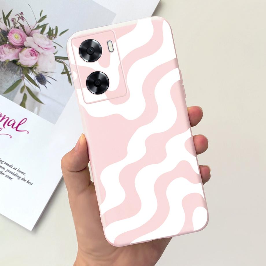 For OPPO A57 4G CPH2387 Case For OPPO A77 5G CPH2339 Soft Silicone Flower Phone Cover For OPPO A77S A57S A57e 2022 Funda TPU Bag