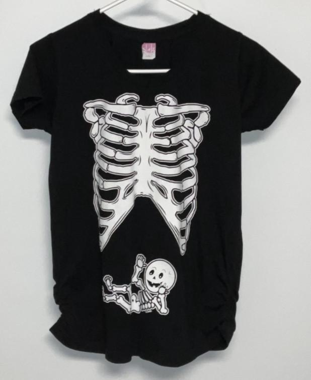 Skeleton Short Sleeve T-Shirt Women s Small Black S