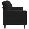 Vidaxl 3-Seater Sofa, Black, 180 Cm, Upholstered In Velvet