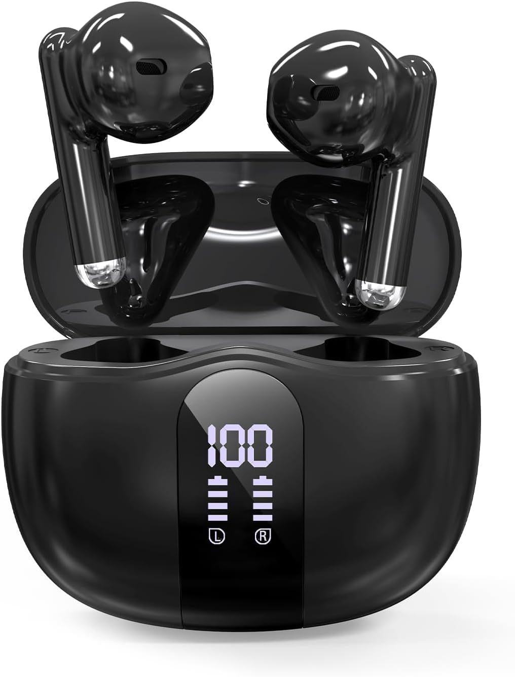 

[Збалансований та захоплюючий звук] Бездротові Bluetooth-навушники, Bluetooth 5.4, Hi-Fi якість звуку, Миттєве підключення, AAC, Подвійний мікрофон, ENC шумозаглушення