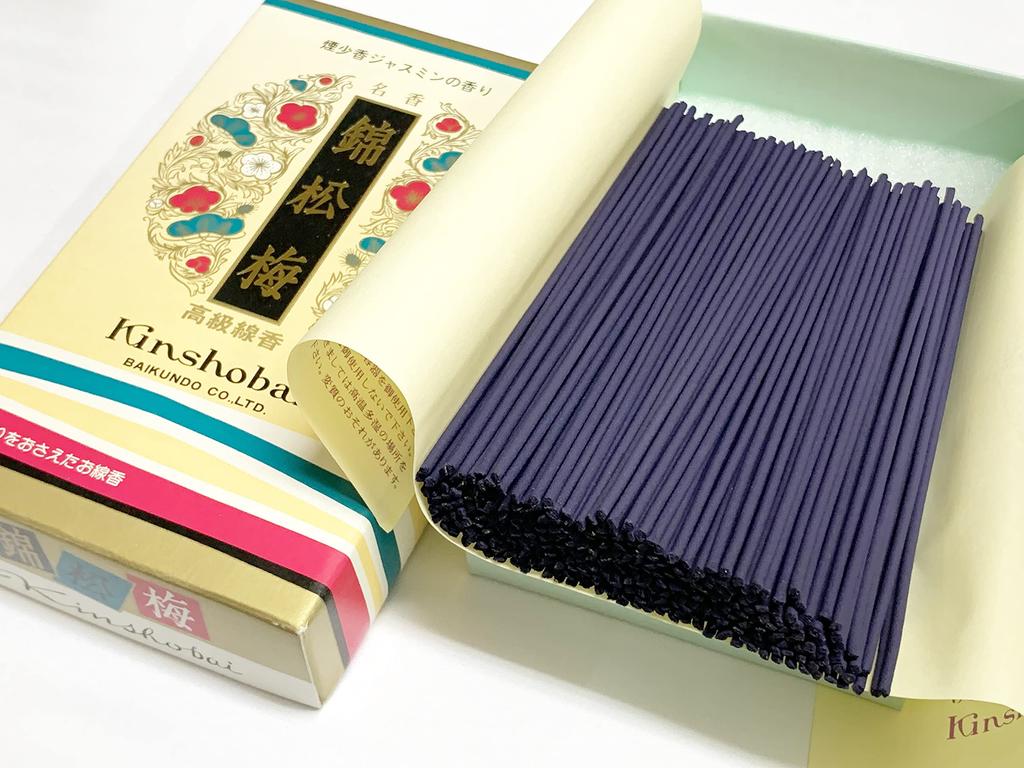 Awaji Incense Jasmine 140g Value Japanese Incense Kinshoubai Umekundo's Low-Smoke Sticks, Premium, Low-Smoke, Scent, Kinshoubai, (Senko), Pack, Stick,