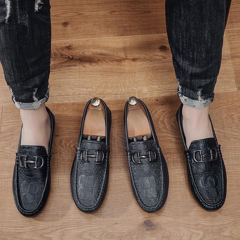 Men's shoes Doudou shoes new fashion trend casual men's shoes breathable one pedal men's shoes leather shoes
