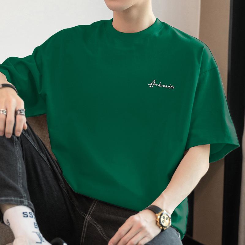 Herren T-Shirt Kurzarm Baumwolle Schwergewicht 260g Amerikanischer Stil (Sommer 2025 Trenddruck)