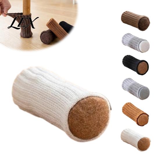 Anti Slip Chair Leg Protectors for Wood Floors Knitted Hardwood Floors, Heavy Duty Furniture Socks with Feet Covers Sewn-in Felt Pads, Anti-Slip