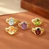 Natural Crystal Stone Dragon Scale Miracle Ring S925 Sterling Silver Ring Women's Fashion Elegant Jewelry Gift