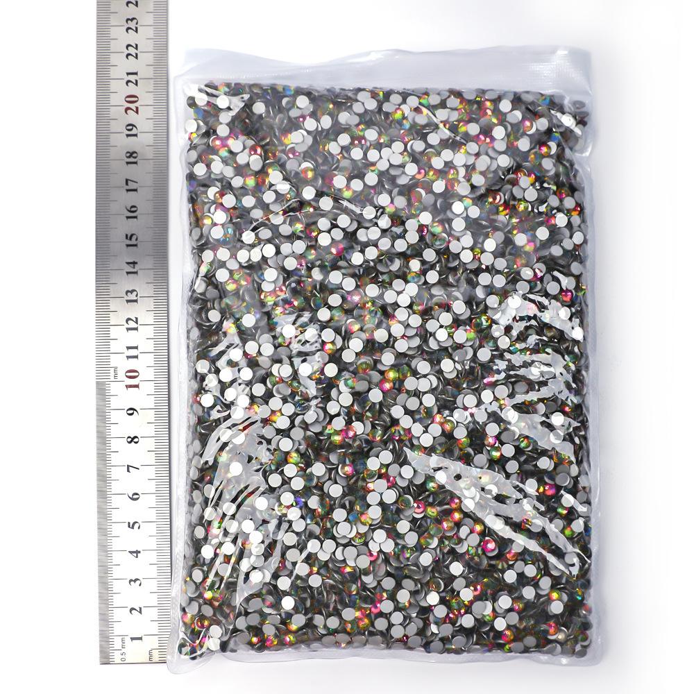 Weichen Big Bag Flat Bottom Diamond Color Plated Crystal Diamond Decorative Rhinestone Diy Nail Art Glass Jewelry Accessories