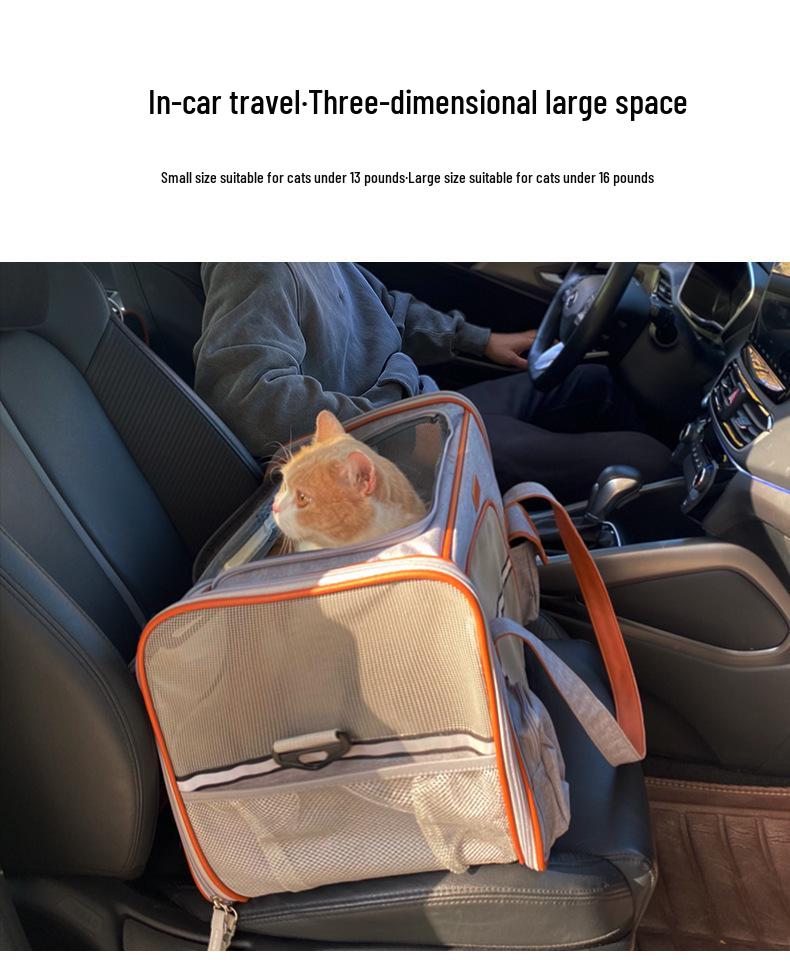 Haustier Reise Umhängetasche - Tragbare, Faltbare Transportbox für Hunde & Katzen