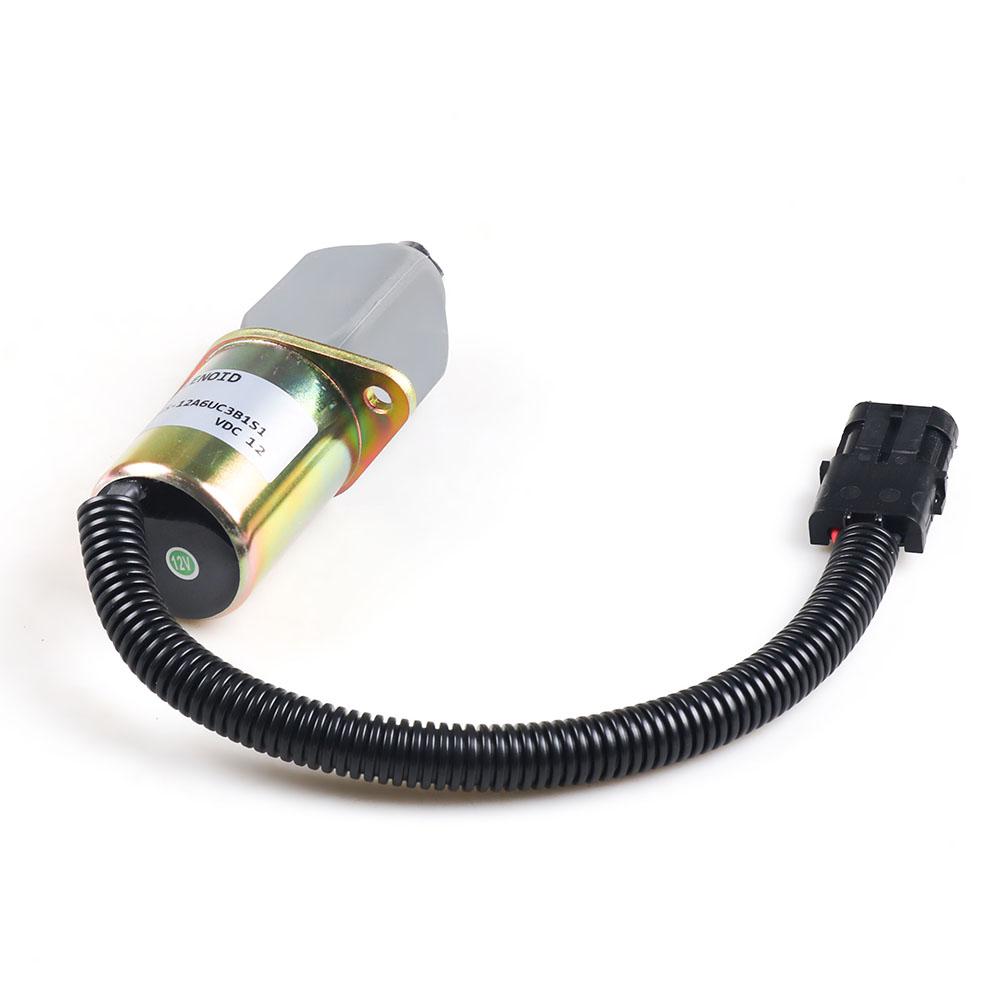 12V Fuel Shutdown Shut off Stop Solenoid Valve 1753ES-12A6UC3B1S1 For Cummins For Yanmar For Kubota SA-3665-12