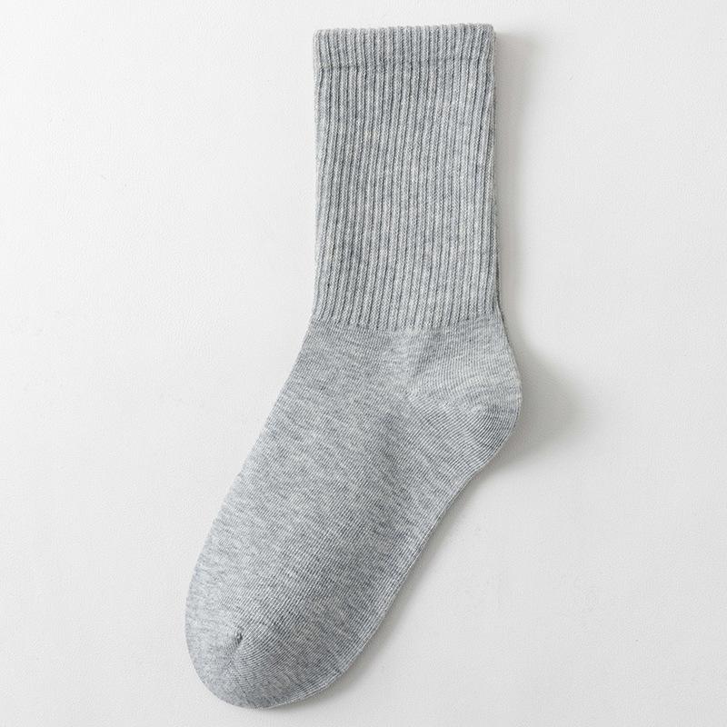 Men's Pure Cotton Socks, Mid-calf Socks, Sweat-absorbing, Antibacterial and Deodorizing for Autumn and Winter, Business Cotton Socks, Versatile