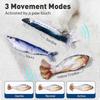 Bite-Sized Realistic Flopping Fish Cat Toys, Interactive Cat Toys for All Breeds, Tap-Activated 3 Flapping Mode, Sardine/Saury/Yellow Croaker, Recharg