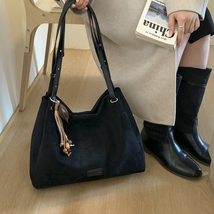Women's Imitation Suede Shoulder Bag Large Capacity Tote Bag