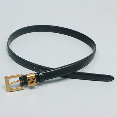 Women'S  Pu Leather With Square Alloy Buckle Belts Matched Dress Jeans Metal Pin Buckle High Quality Waist Strap Belts