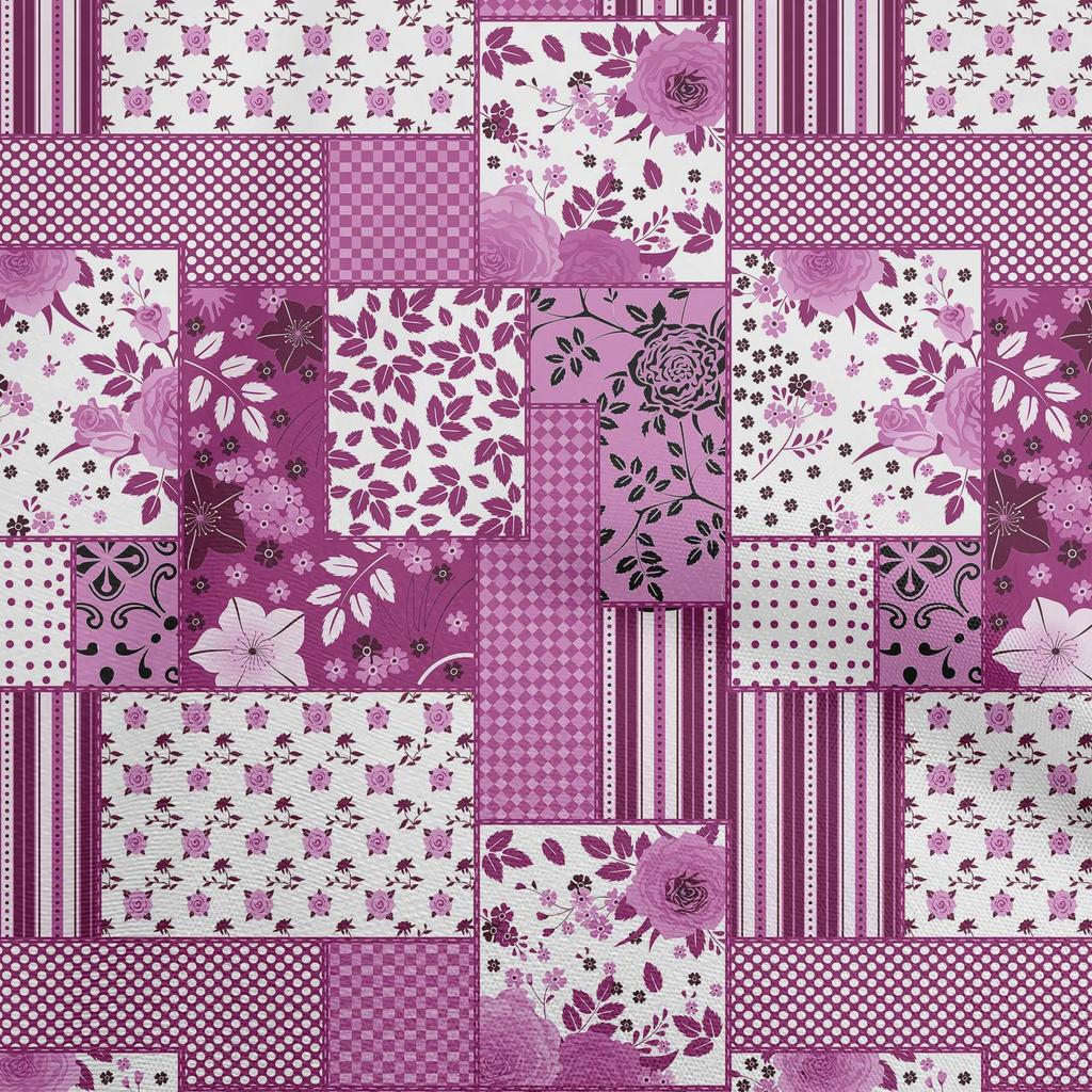 oneOone Cotton Flex Bläulich-Violett-Stoff mit Blumenmuster, Nähstoff Meterware, bedruckt, DIY-Kleidung, Nähzubehör, 101,6 cm