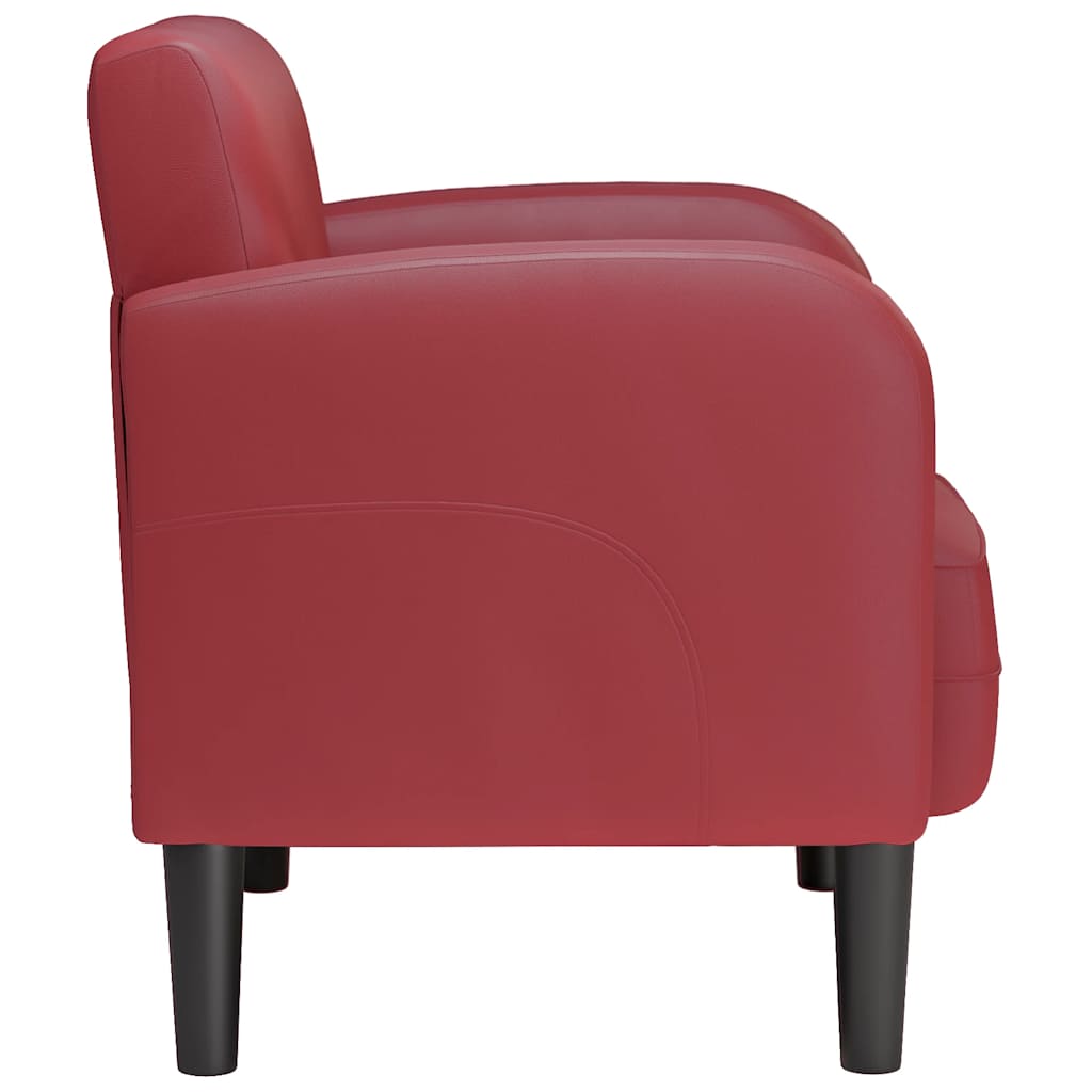 Armchair with Armrests Burgundy 54 cm Faux Leather