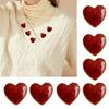 Versatile Red Heart Pin Zinc Alloy Brooch Adaptable to Various Clothing Style Combinations Lapel Pin Accessory