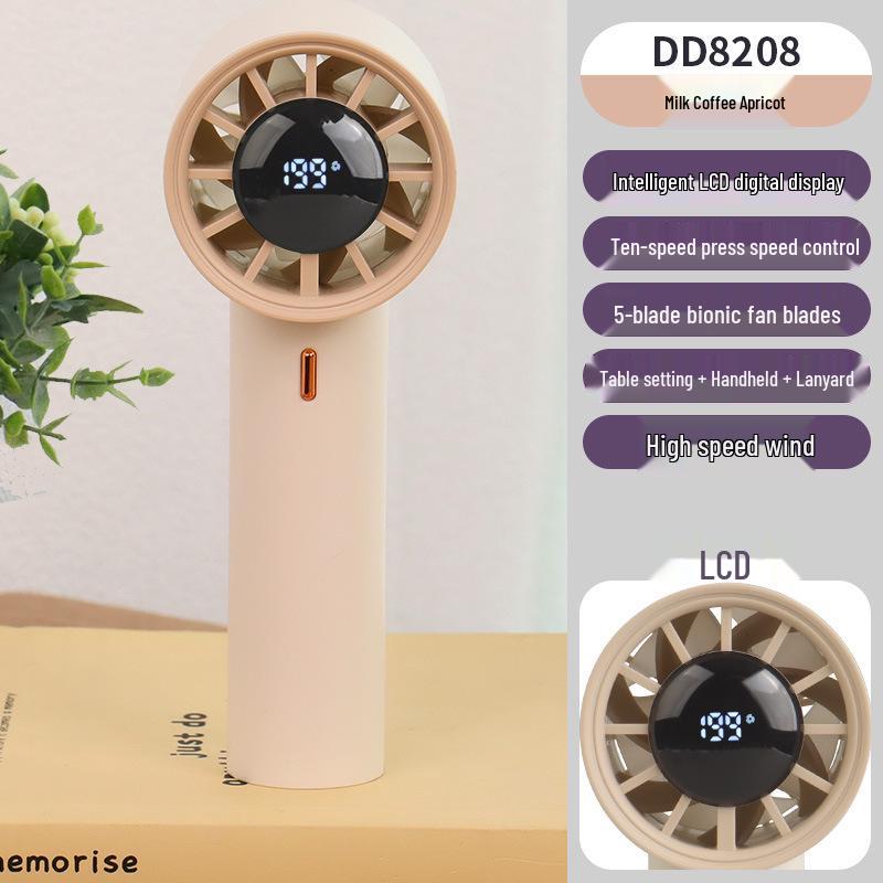 

Ten-Speed Portable Handheld Fan with Digital Display, USB Charging, Powerful Wind, Custom Logo, and Long Battery Life Custom/Wholesale/Cross-border