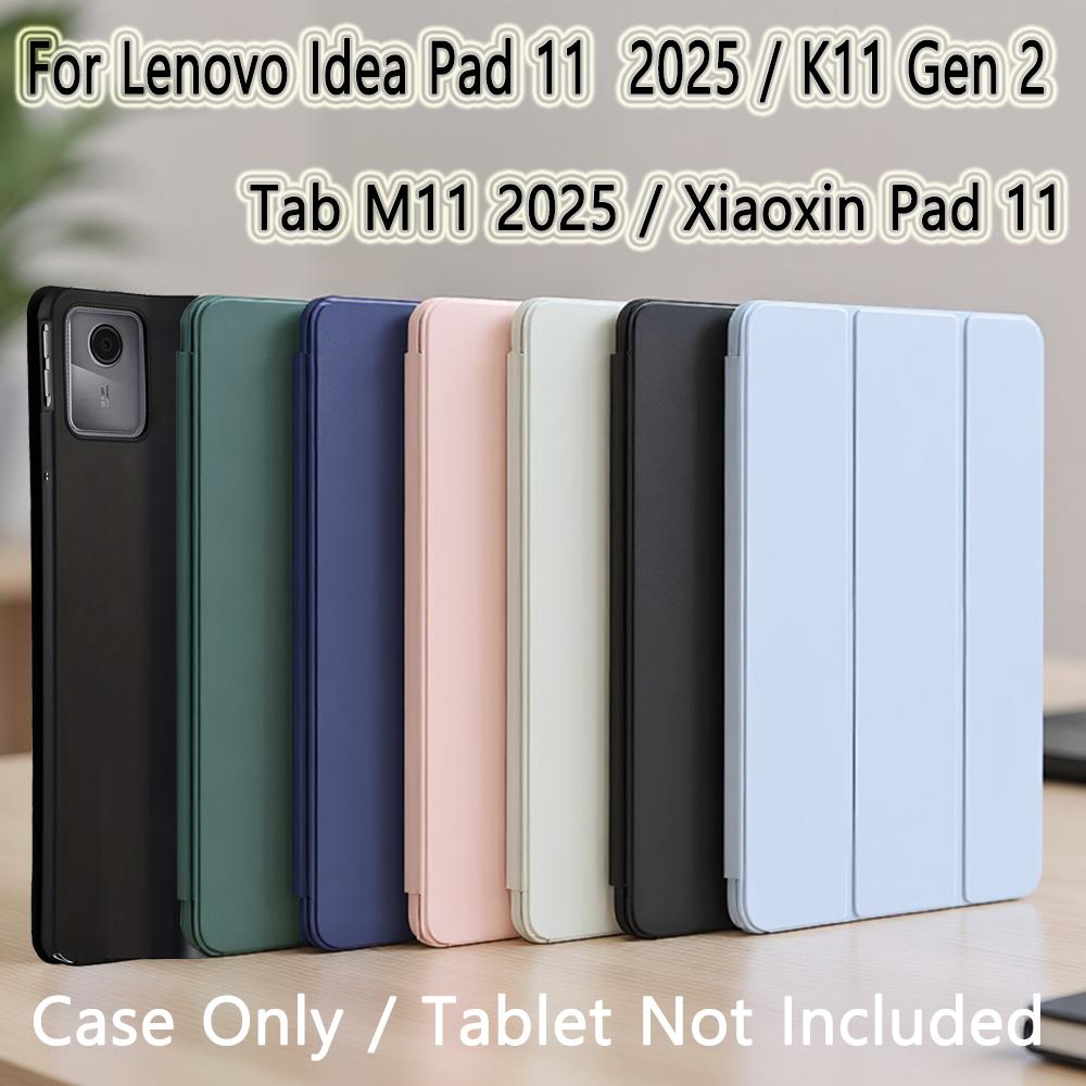 Custodia per Lenovo Idea Tab 11 2025 / K11 Gen2 / Xiaoxin Pad 11 2025 / Tab M11 con Supporto Flip Magnetico Copertura Intelligente Guscio Morbido in Silicone