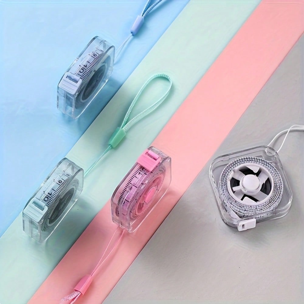 A Cute Soft Tape Measure Of 2 Meters/6 Feet, Featuring A Portable Retractable Locking Mechanism And Clear Centimeter/Inch Markings - Ideal For Sewing